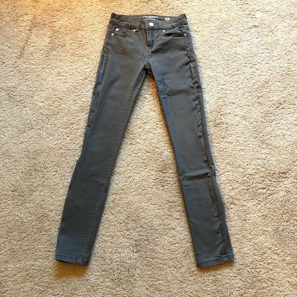 Celebrity Pink Grey Skinny Jeans (Girl size 10)